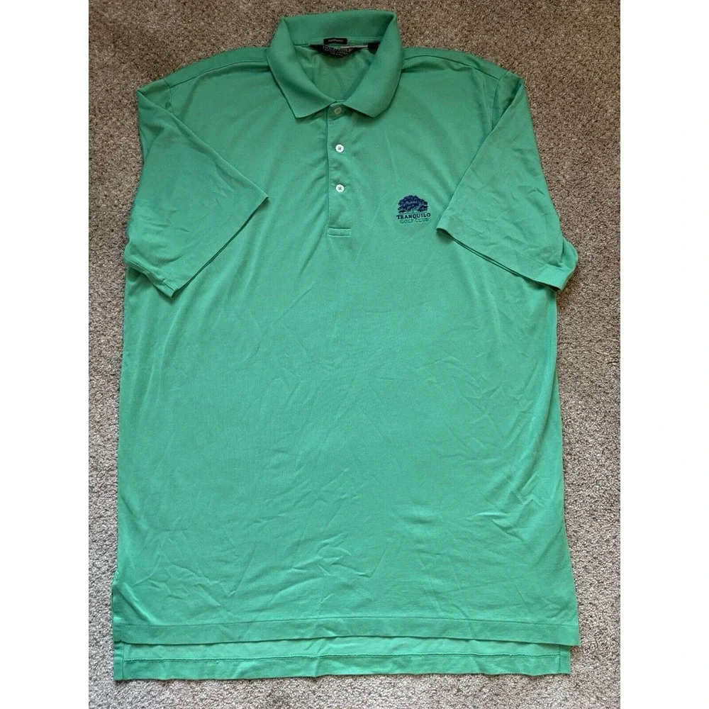 Ralph Lauren Golf Performance Polo Shirt Mens Large Green Short Sleeve Stretch‎